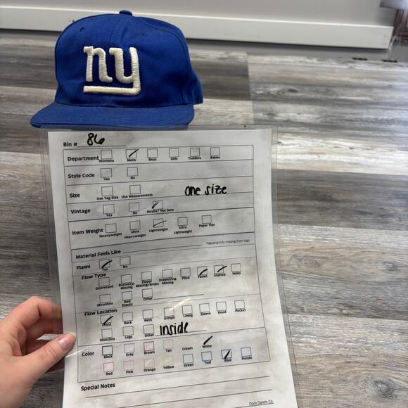 Vintage New New York Giants Faded Blue Mens 7 5/8 XL Sporty NFL Football Hat Cap - Picture 7 of 7